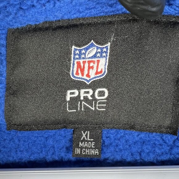 NFL Pro Line Men XL Indianapolis Colts Black Speckled Hoodie Jacket Sherpa Lined - Picture 5 of 16